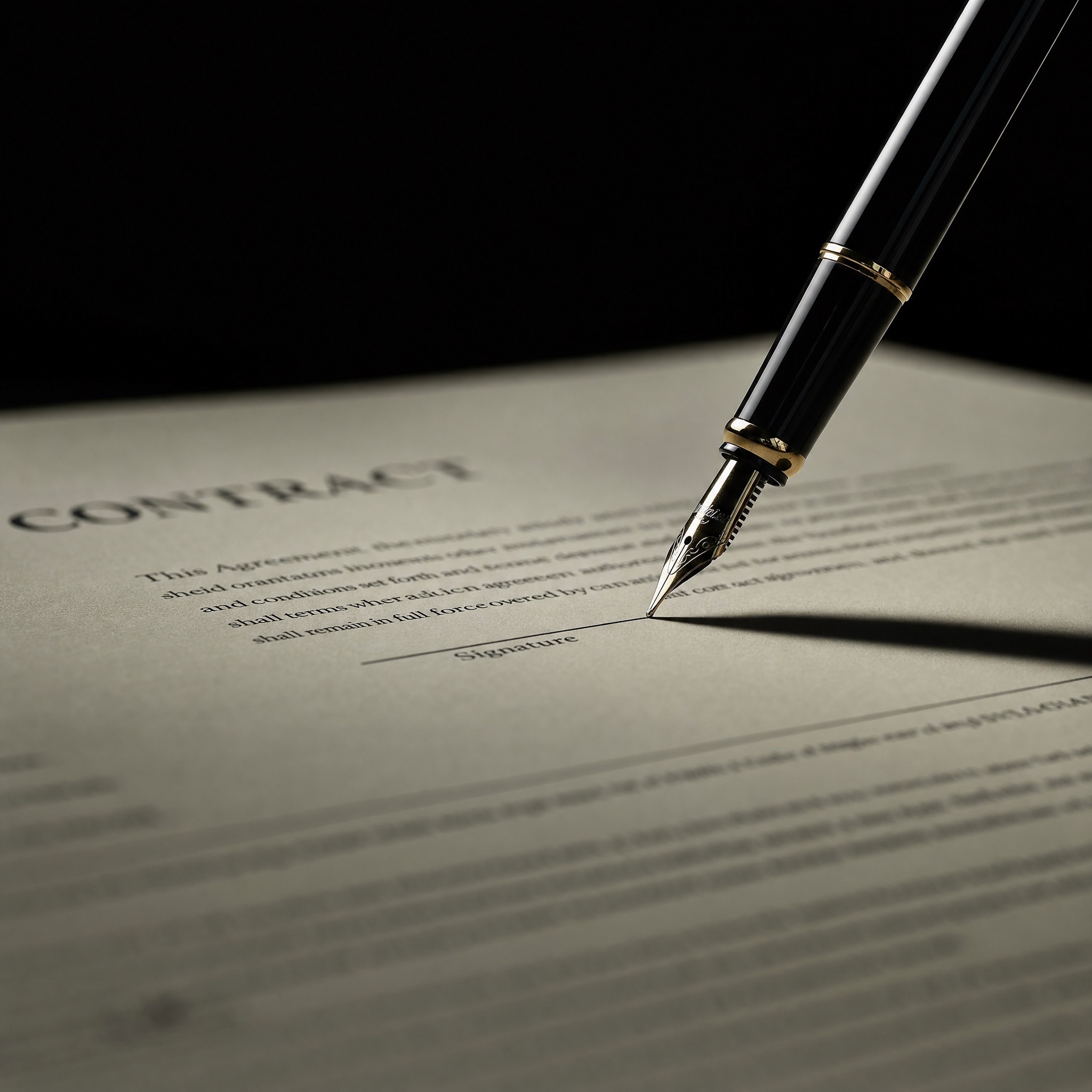 Retail lease agreement documents on desk