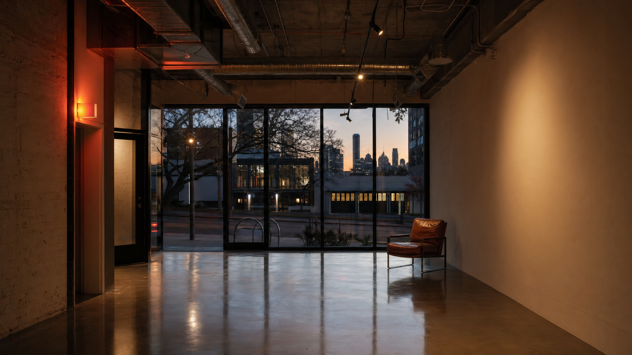 Empty commercial premises at dusk representing early termination of a NSW commercial lease